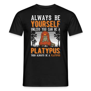 Cadeau de l’ornithorynque Ornithorynque - T-shirt homme - noir - Devant - AI Model Male 178 light (178cm)