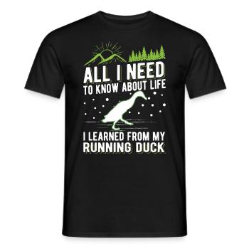 Indian Runner Duck Running Duck - Men's T-Shirt - black - Front - AI Model Male 178 light (178cm)