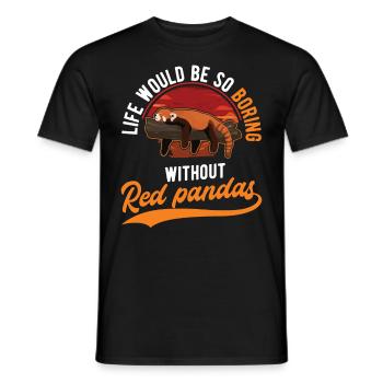 Cadeau Red Panda - T-shirt homme - noir - Devant - AI Model Male 178 light (178cm)