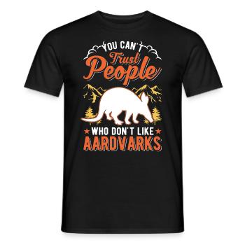 Erdferkel Geschenk Aardvark - Männer T-Shirt - Schwarz - Vorne - AI Model Male 178 light (178cm)