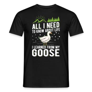 Cadeau Oies Oeil Amoureux Éleveur d’Oies - T-shirt homme - noir - Devant - AI Model Male 178 light (178cm)