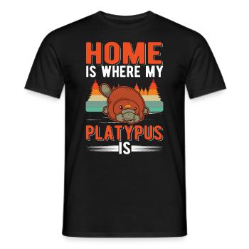 Platypus Home Platypus - Men's T-Shirt - black - Front - AI Model Male 178 light (178cm)