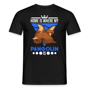 Zuhause ist wo mein Pangolin ist - Männer T-Shirt - Schwarz - Vorne - AI Model Male 178 light (178cm)