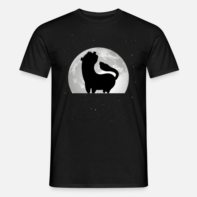 Frettchen Mond Ferret Wiesel - Männer T-Shirt - Schwarz