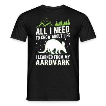 Erdferkel Geschenk Aardvark - Männer T-Shirt - Schwarz - Vorne - AI Model Male 178 light (178cm)