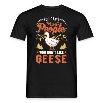 Oies Cadeau Goose Lovers Goose Éleveurs d’oies - T-shirt homme - noir - Devant - AI Model Male 178 light (178cm)