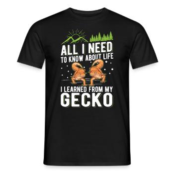 Gecko Cadeau Léopard Gecko - T-shirt homme - noir - Devant - AI Model Male 178 light (178cm)