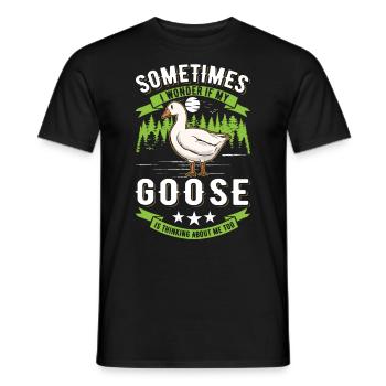 Geese Gift Goose Farmer Goose Goose - Men's T-Shirt - black - Front - AI Model Male 178 light (178cm)