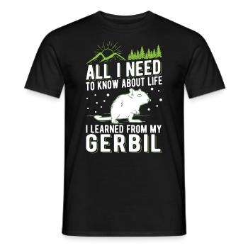 Gerbil Gift Racing Rat Gerbil - Men's T-Shirt - black - Front - AI Model Male 178 light (178cm)