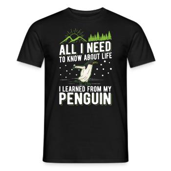 Pingouin Cadeau Pingouin - T-shirt homme - noir - Devant - AI Model Male 178 light (178cm)