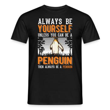 Pingouin Cadeau Pingouin - T-shirt homme - noir - Devant - AI Model Male 178 light (178cm)