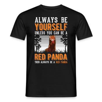 Roter Panda Geschenk Red Panda - Männer T-Shirt - Schwarz - Vorne - AI Model Male 178 light (178cm)
