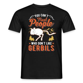 Gerbil Gift Racing Rat Gerbil - Men's T-Shirt - black - Front - AI Model Male 178 light (178cm)