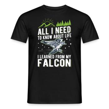 Falcon Gift Falcon Breeding Falcon Breeder Falconer - Men's T-Shirt - black - Front - AI Model Male 178 light (178cm)