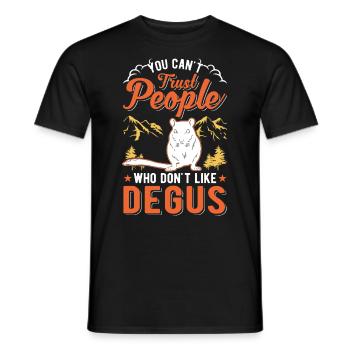 You can't trust people who don't like Degus - Männer T-Shirt - Schwarz - Vorne - AI Model Male 178 light (178cm)