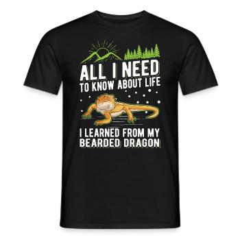 Bartagame Dragon barbu - T-shirt homme - noir - Devant - AI Model Male 178 light (178cm)