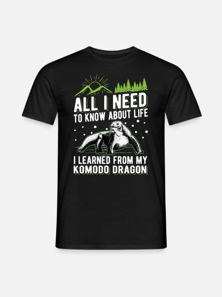 Komodowaran Komododrache Waran - Männer T-Shirt - Schwarz