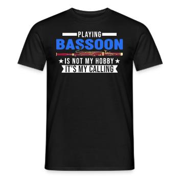Fagott Hobby Fagottist Fagottspieler - Männer T-Shirt - Schwarz - Vorne - AI Model Male 178 light (178cm)