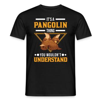 Pangolin Chose Pangolin - T-shirt homme - noir - Devant - AI Model Male 178 light (178cm)