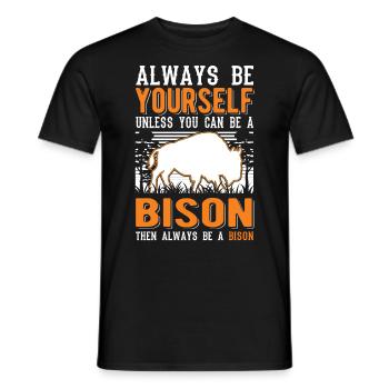 Soyez toujours vous-même Bison Buffle Büffel - T-shirt homme - noir - Devant - AI Model Male 178 light (178cm)