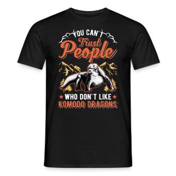 Dragon de Komodo Moniteur de dragon de Komodo Dragon de Komodo Dragon de Komodo - T-shirt homme - noir - Devant - AI Model Male 178 light (178cm)