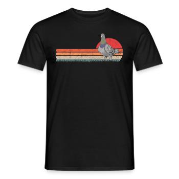 Taube Retro Taubenzüchter Vintage - Männer T-Shirt - Schwarz - Vorne - AI Model Male 178 light (178cm)