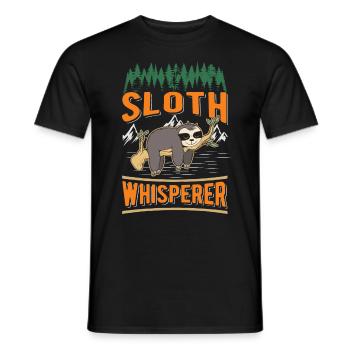 Faultier Flüsterer Sloth Whisperer - T-shirt homme - noir - Devant - AI Model Male 178 light (178cm)