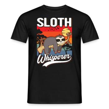 Faultier Flüsterer Sloth Whisperer - T-shirt homme - noir - Devant - AI Model Male 178 light (178cm)