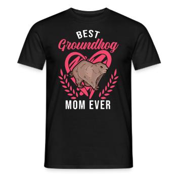 Murmeltier Mama Groundhog Mom Woodchuck - Männer T-Shirt - Schwarz - Vorne - AI Model Male 178 light (178cm)
