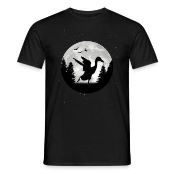 Canard Lune indien - T-shirt homme - noir - Devant - AI Model Male 178 light (178cm)