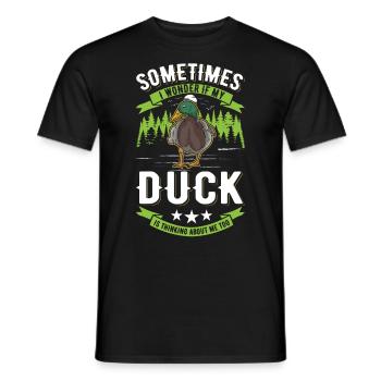 Duck Gift Duck Duck Breeder - Men's T-Shirt - black - Front - AI Model Male 178 light (178cm)