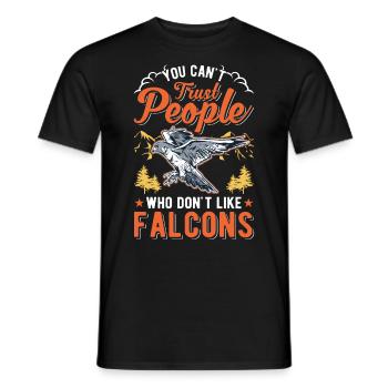Falcon gift falcon breeding falcon breeder falconer - Men's T-Shirt - black - Front - AI Model Male 178 light (178cm)