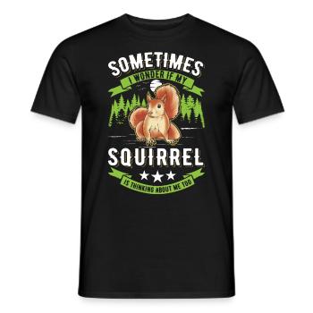 Écureuil Cadeau Écureuil Gris - T-shirt homme - noir - Devant - AI Model Male 178 light (178cm)