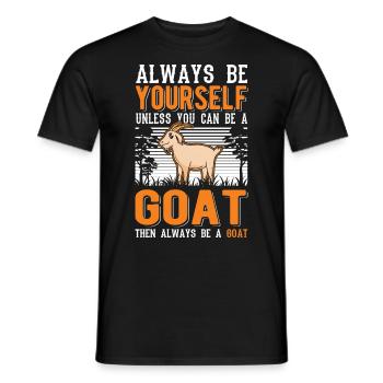 Chèvres Cadeau Chèvre Hôte Chèvre - T-shirt homme - noir - Devant - AI Model Male 178 light (178cm)