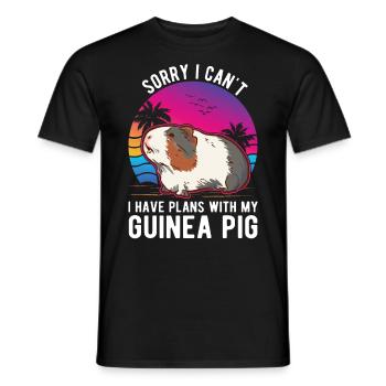 Guinea Pig Gift Guinea Pig - Men's T-Shirt - black - Front - AI Model Male 178 light (178cm)
