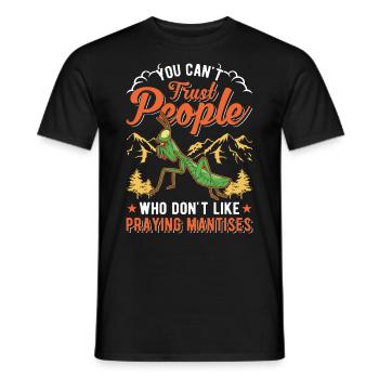 Praying mantis Gift Mantis Mantis - Men's T-Shirt - black - Front - AI Model Male 178 light (178cm)