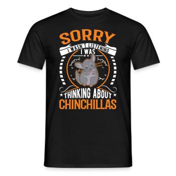 Chinchilla Gift Woolly Short-tailed Chinchilla - Men's T-Shirt - black - Front - AI Model Male 178 light (178cm)