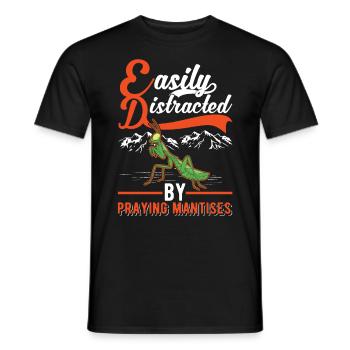 Gottesanbeterin Praying Mantis Fangschrecke - Men's T-Shirt - black - Front - AI Model Male 178 light (178cm)