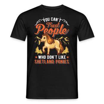 Shetland Pony Gift Shetty - Men's T-Shirt - black - Front - AI Model Male 178 light (178cm)