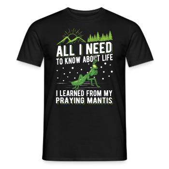 Mante religieuse Mante Mante Mante - T-shirt homme - noir - Devant - AI Model Male 178 light (178cm)