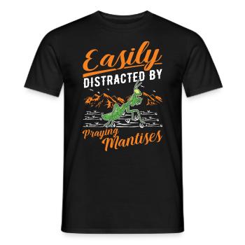 Gottesanbeterin Praying Mantis Fangschrecke - Men's T-Shirt - black - Front - AI Model Male 178 light (178cm)