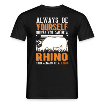 Rhinocéros Rhinocéros Rhinocéros - T-shirt homme - noir - Devant - AI Model Male 178 light (178cm)
