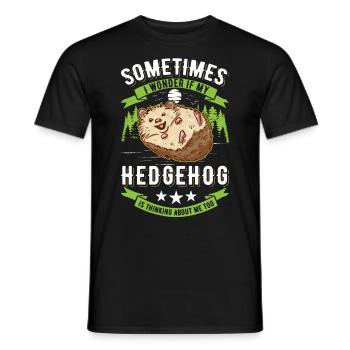 Igel Geschenk Stacheligel - Männer T-Shirt - Schwarz - Vorne - AI Model Male 178 light (178cm)