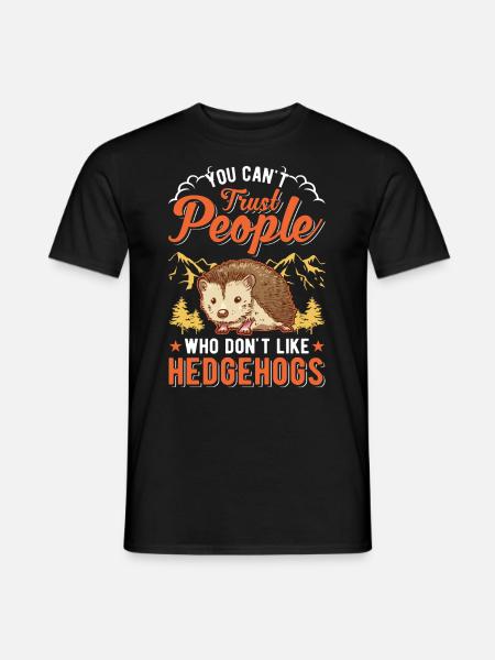 Hedgehog Gift Stacheligel - Men's T-Shirt - black
