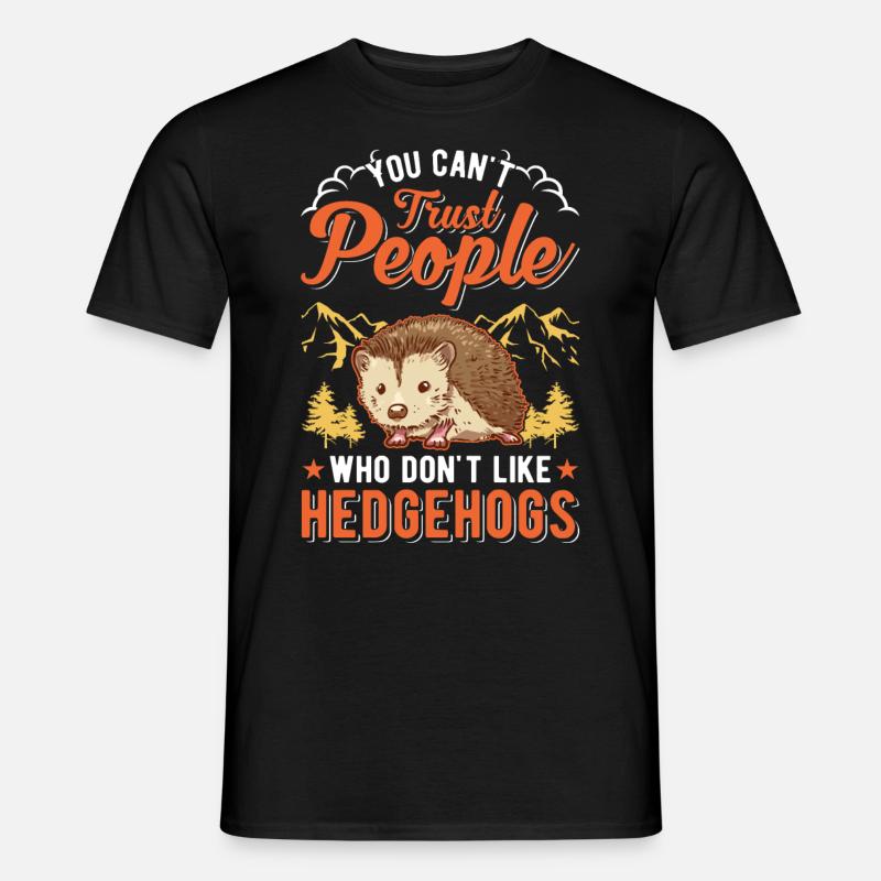 Igel Geschenk Stacheligel - Männer T-Shirt - Schwarz