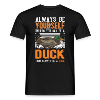 Duck Gift Duck Duck Breeder - Men's T-Shirt - black - Front - AI Model Male 178 light (178cm)