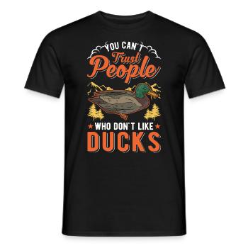 Duck Gift Duck Duck Breeder - Men's T-Shirt - black - Front - AI Model Male 178 light (178cm)