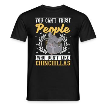 Chinchilla Gift Woolly Short-tailed Chinchilla - Men's T-Shirt - black - Front - AI Model Male 178 light (178cm)