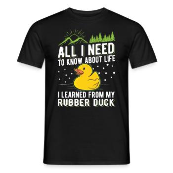 Amateur de canard en caoutchouc Canard grinçant Canard de bain - T-shirt homme - noir - Devant - AI Model Male 178 light (178cm)