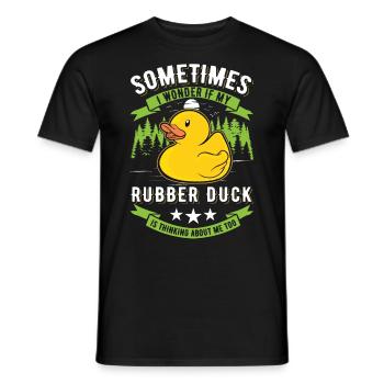 Rubber Duck Gift Squeaky Duck Bathing Duck - T-shirt homme - noir - Devant - AI Model Male 178 light (178cm)